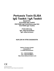 Pertussis Toxin ELISA IgG Testkit / IgA Testkit