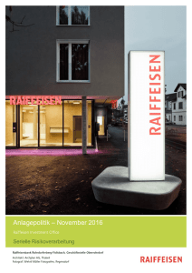 Anlagepolitik – November 2016