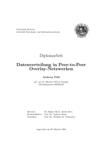 Datenverteilung in Peer-to-Peer Overlay-Netzwerken