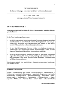 psychopathologie 5 - Psychosoziale