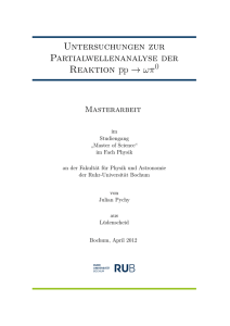 Untersuchungen zur Partialwellenanalyse der Reaktion pp → ωπ