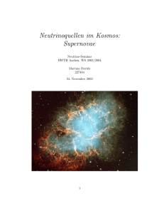 Neutrinoquellen im Kosmos: Supernovae