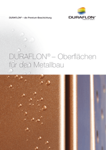 DURAFLON® – Oberflächen für den Metallbau - HD-Wahl