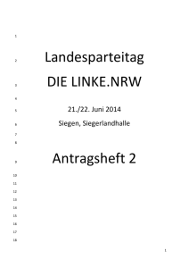 Landesparteitag DIE LINKE.NRW Antragsheft 2