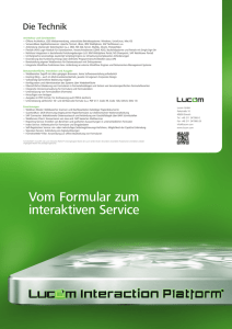 Lucom Interaction Platform® Produktbroschüre