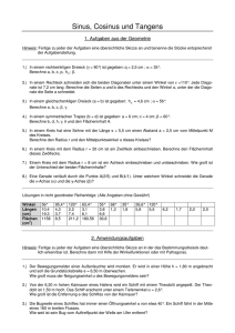 Sinus, Cosinus und Tangens - robert