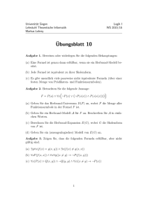 Ubungsblatt 10 - Universität Siegen
