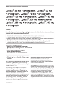 Lyrica ® 25 mg, 50 mg, 75 mg, 100 mg, 150 mg, 200 mg