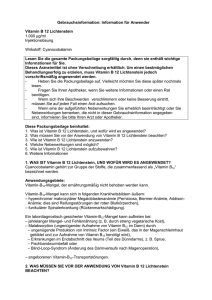 Information für Anwender Vitamin B 12 Lichtenstein 1.000 µg/ml