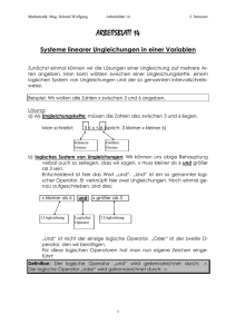 ARBEITSBLATT Nummer eingeben