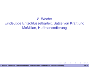 2. Woche Eindeutige Entschlüsselbarleit, Sätze von Kraft und