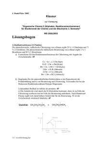 Lösungsbogen - Institut für Organische Chemie