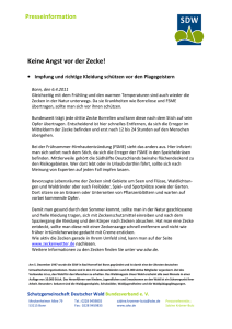 Keine Angst vor der Zecke!