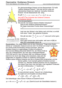 Geometrie: Goldenes Dreieck - Prof. Dr. Dörte Haftendorn