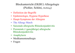 Blockunterricht (EKBU) Allergologie (Pichler, Schöni, Helbling)