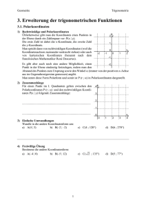 3. Erweiterung der trigonometrischen Funktionen