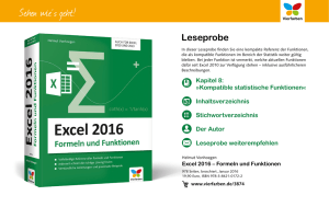 Excel 2016 – Formeln und Funktionen