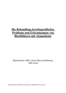 Die Behandlung von Blechbläsern mit Akupunktur