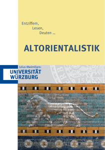 Broschüre - Lehrstuhl für Altorientalistik