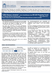 "USD Klasse I-Anteile", eine Anteilklasse des EII US Property Fund