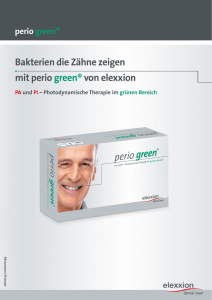 Bakterien die Zähne zeigen mit perio green® von elexxion