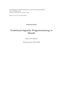 Funktional-logische Programmierung in Maude