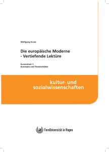 Die Europäische Moderne - Vertiefende Lektüre KE1 _29.1.09_