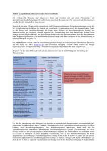 Informationsdokument zur Steuererklärung