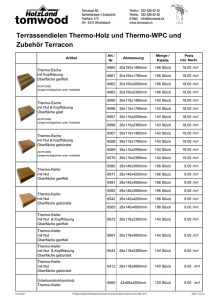 Terrassendielen Thermo-Holz und Thermo