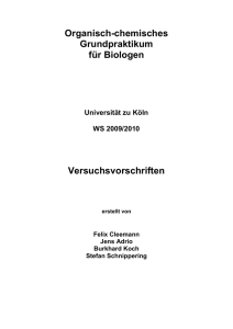 Praktikumsskript WS 2009/10 - Instituts für Organische Chemie