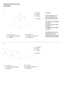 Wie berechnet man Dreiecke?