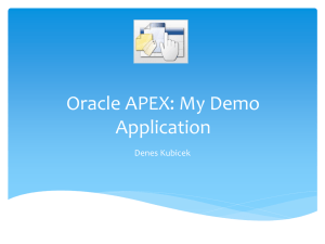 Oracle APEX: My Demo Application