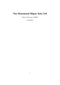 Two Dimensional Wigner Seitz Cell