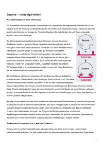 Enzyme – vielseitige Helfer!