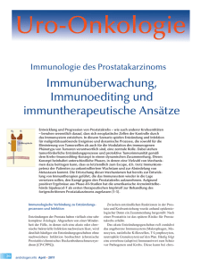Immunüberwachung, Immuno editing und immuntherapeu tische