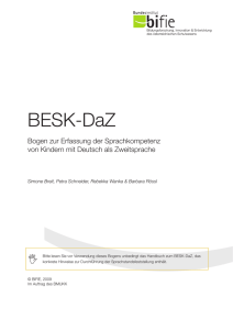 BESK-DaZ. Bogen zur Erfassung der - sprich-mit