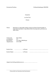 Reinigung von Spermidin Synthase mit