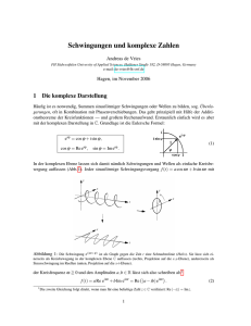 Schwingungen und komplexe Zahlen