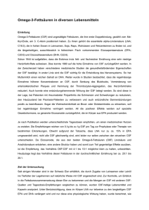 Omega-3-Fettsäuren in diversen Lebensmitteln (PDF, 3 Seiten, 12