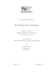 Die Catalan`sche Vermutung - Institut für Diskrete Mathematik und