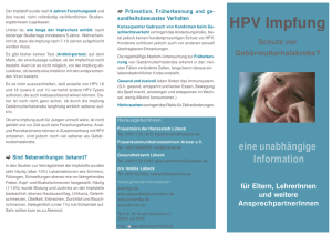 HPV Impfung - Hansestadt LÜBECK