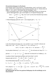 Dreiecksbeziehungen im Rechteck