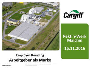 Pektin-Werk Malchin 15.11.2016 Arbeitgeber als Marke