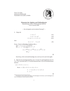 Musterlösung - Institut für Mathematik - Humboldt