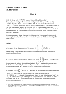 Lineare Algebra 2, SS06 M. Hortmann Blatt 3