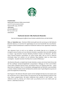 Starbucks lanciert «My Starbucks Rewards