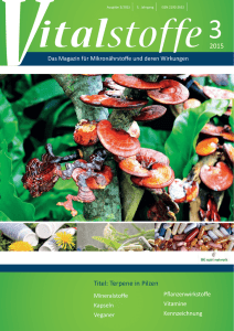Titel: Terpene in Pilzen 2015 - Vitalstoffe – Das Magazin für