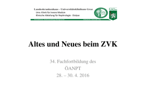 Altes und Neues beim ZVK