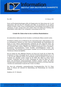 Gründe für Zahnverlust in den westlichen Bundesländern