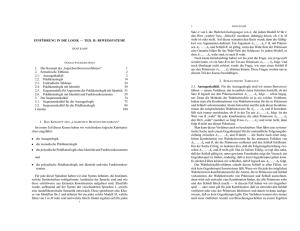 EINFÜHRUNG IN DIE LOGIK — TEIL II: BEWEISSYSTEME 1. Das